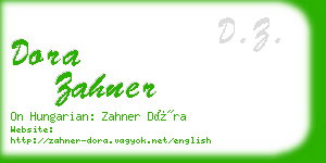 dora zahner business card